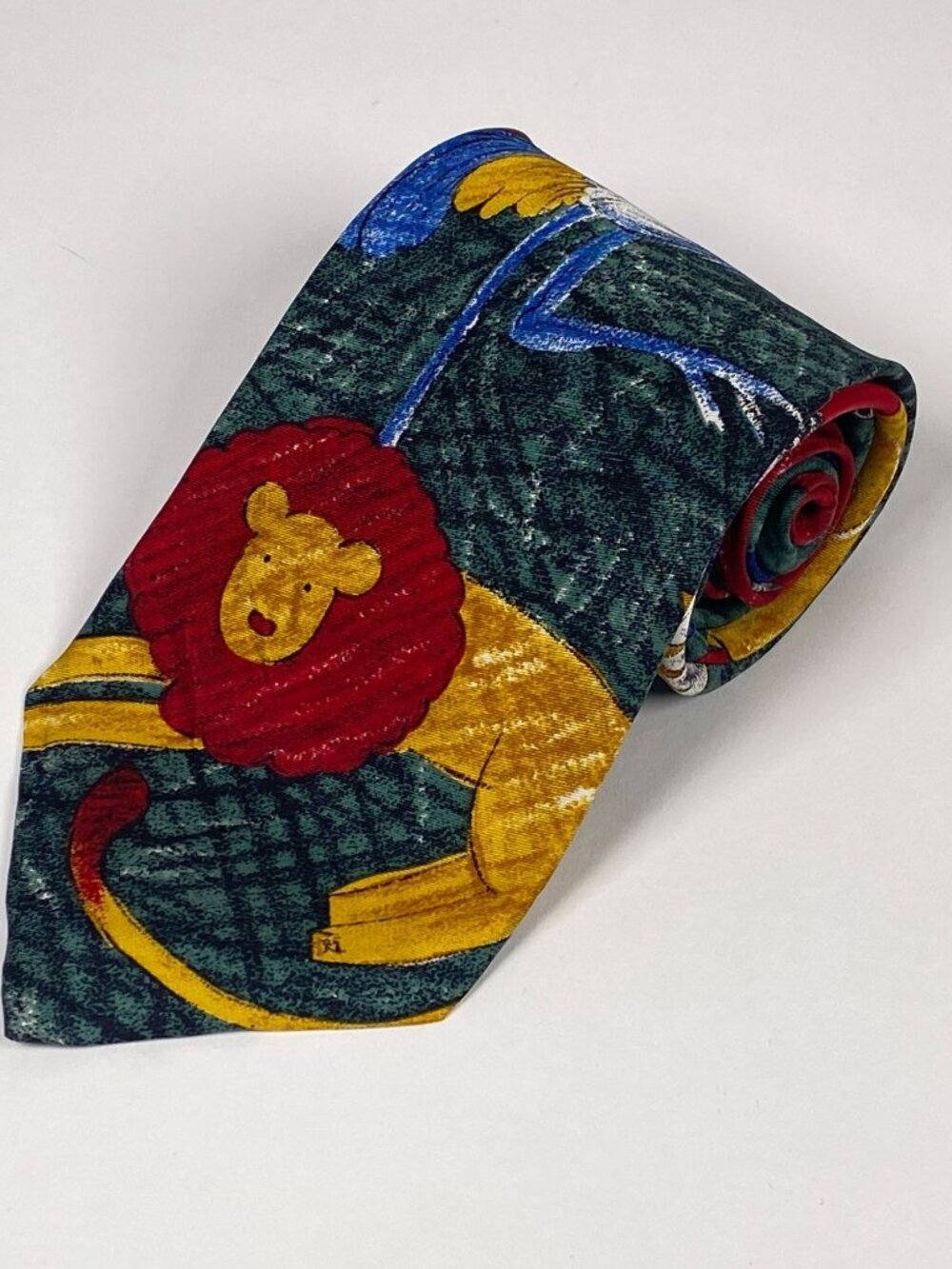 Vintage WWF World Wildlife Fund 100% Silk Tie Animal Safari Made in USA 1991